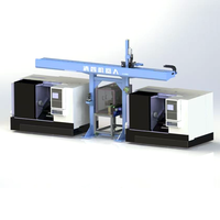 Centre de perçage et de taraudage CNC automatique intelligent, cellule de fabrication automatisée personnalisée, robotique portique 24/7 sans surveillance