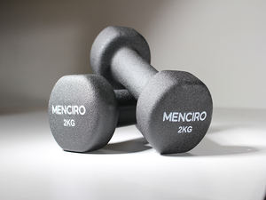 Haltères hexagonaux en caoutchouc antidérapants avec logo personnalisé, ensemble d'haltères, équipement de gymnastique pour perte de poids pour entraînement en force musculaire pour femmes - Product Image 4