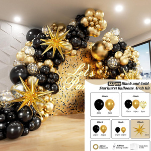 Kit d'<span class=keywords><strong>arche</strong></span> de guirlande de ballons en latex noir or pour <span class=keywords><strong>Amazon</strong></span> bricolage transfrontalier pour les décorations de fête d'<span class=keywords><strong>anniversaire</strong></span> de la Saint-Valentin d'Halloween - Product Image 5