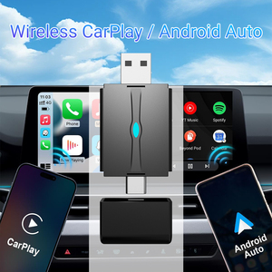 Adaptateur sans fil double interface CarPlay et Android Auto avec garantie d'un an, boîte AI pour voiture, compatible <span class=keywords><strong>Netflix</strong></span> et YouTube - Product Image 2