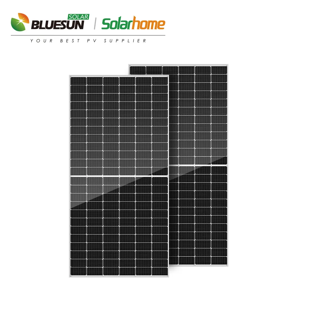 Bluesun Dễ dàng cài đặt bảng điều khiển năng lượng mặt trời năng lượng mặt trời mô-đun PV 550W 560W 585W 590W 600W sử dụng nhà tấm pin mặt trời bán buôn