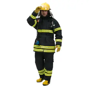 بدلة إطفاء حريق معتمدة <span class=keywords><strong>CE</strong></span> EN469، ملابس رجال الإطفاء والإنقاذ، زي موحد لمكافحة الحرائق - Product Image 1