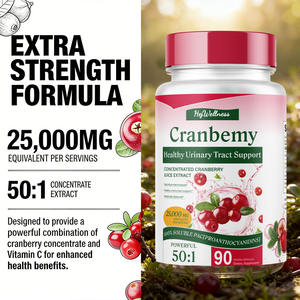 OEM Biologische Cranberry Capsules Cranberry Harde Capsules Ondersteuning van de Urinewegen voor Vrouwen Vegan - Product Image 4