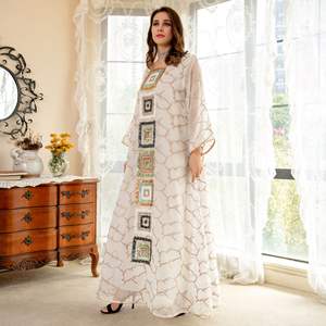 2022 elegante cuatro estaciones <span class=keywords><strong>General</strong></span> Ramadán lentejuelas bordado musulmán vestido Abaya transpirable cuatro estaciones <span class=keywords><strong>General</strong></span> Ramadán lentejuelas - Product Image 4