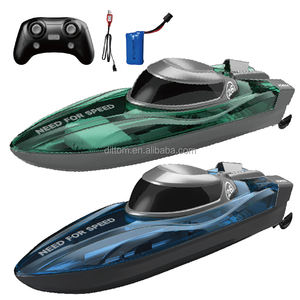 2,4 GHz <span class=keywords><strong>RC</strong></span> impermeable lancha 10 KM/H lancha de control remoto de alta velocidad con luces LED - Product Image 1