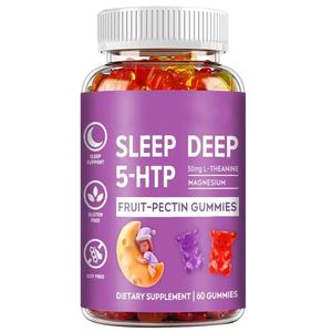 Magnezyum glisinat, GABA, 5-HTP, l-theanine, papatya, limon balsamı, B6 vitamini takviyeleri ile Melatonin ücretsiz uyku Gummies - Product Image 1