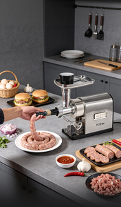 電動家庭用キッチンミートグラインダー＆野菜スライサー 家庭用ソーセージミンサーマシン - Product Image 5