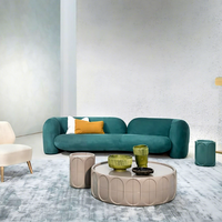Ensemble de canapés modulaires modernes et sectionnels, style minimaliste, capitonnés, avec pieds en L, pour salon