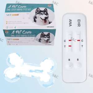 수의학 용품 Anaplasma Ehrlichia 혈액 기생충, 수의 애완 동물 질병 탐지 신속 테스트 키트 개 (EHR-ANA) - Product Image 1
