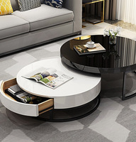Table basse de nidification de base de galvanoplastie dorée d'acier inoxydable de bureau d'herbe d'ardoise ensemble avec le coffret en bois