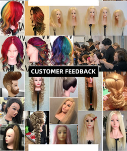 Vente en gros de coiffure naturelle russe commune vrais cheveux équipement de boxe Mannequin homme formation tête pratique maquillage - Product Image 4