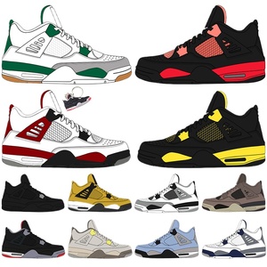 <span class=keywords><strong>Scarpe</strong></span> Sportive da <span class=keywords><strong>Basket</strong></span> da Uomo Nere per 4 Purple Sapphire Red White Cement Sail Tour Yellow Outdoor in Vera Pelle PU Estive - Product Image 2