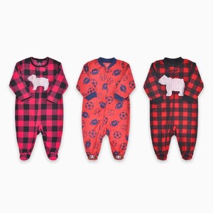 <span class=keywords><strong>Combinaison</strong></span> douce personnalisable en usine pour nouveau-né garçons arrivée d'hiver bébé <span class=keywords><strong>polaire</strong></span> pyjamas barboteuses fermeture éclair personnalisable pour l'arrivée - Product Image 2