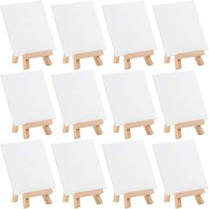 Stretched 100% Cotton White Blank <b>Canvas</b> Primed <b>Canvases</b> for Acrylic Pouring <b>Oil</b> Paint & Wet Art Media - Product Image 2