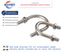 Venta Directa de Fábrica de Pernos de Acero Inoxidable 304, Pernos en U, Clips en U, Cables en U, Clase 4.8 y 6.8, Rosca UNF
