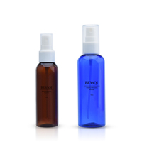 Flacon vaporisateur de parfum cosmétique de voyage en plastique cylindrique vide, petit, 30 ml-150 ml, brume fine pour le corps
