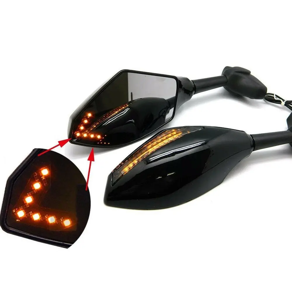 Integrierter LED-Seitens piegel Motorrad-Rückspiegel mit Blinker für Yamaha YZF R1 R6 FZ1 FZ6 600R R3