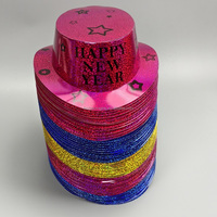 Kreative Partyhüte Frohes Neues Jahr Zylinderhüte Party Papierhüte für Silvester Partyzubehör Kostüm-Accessoire