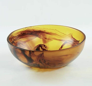 Bol de service élégant en résine verte polie fait main, vaisselle décorative pour fêtes, utilisation domestique et repas, moderne, artistique, léger - Product Image 5