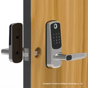 American-Style Single-Tongue Half-Cut Smart <strong>Door</strong> <strong>Lock</strong> Combination Fingerprint <strong>Small</strong> Cloud Design for Home Office Wi-Fi - Product Image 4