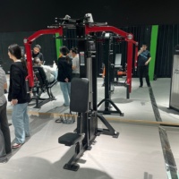 Machine à exercices REYK Steel Pin-Loaded Seated Pearl Delt Pec Fly pour la musculation de la poitrine, du dos et des bras - Pile de poids de 80 kg
