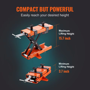 Altertool Portable Steel Car Vertical Manual Lift Platform Hydraulic Actuated Portable Car Bike Lift Table Table é<span class=keywords><strong>l</strong></span>évatrice de <span class=keywords><strong>moto</strong></span> - Product Image 6