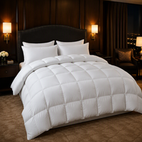 Couette matelassée de luxe en duvet de plumes de canard et d'oie blanches, moelleuse, pour la maison et l'hôtel