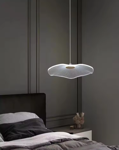 Éclairage de zèle tendant la lumière de forme de lotus pour la suspension créative en verre d'or de salon - Product Image 4
