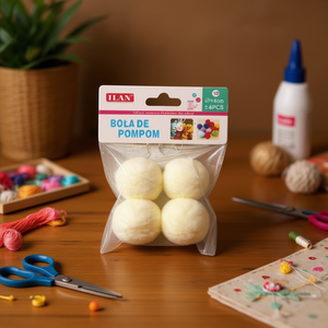 Pallina di Paillettes Ilan 4.0 Cm Colore Crema, Materiale per Decorazioni Fai-da-Te - Product Image 2