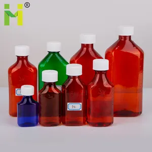 Liquid Plastic Bottle 4oz Capsule Plastic Bottle Oval Liquid Medicine Bottle Syrup Cough Medicine Bottle Container