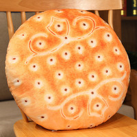 Coussin de siège en forme de biscuit et biscuit en peluche décorative à impression numérique 3D