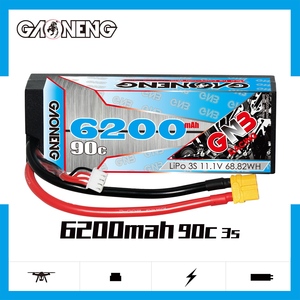 GNB GAONENG 6200MAH 3S 11.1V 90C 180C XT60 RC LiPo <b>Battery</b> 1:10 1:8 Scale RC Car Hard Case <b>Cabled</b> - Product Image 2