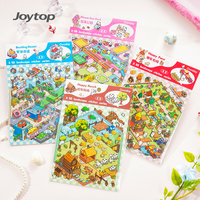 Stiker Kertas Spiral Transparan Joytop untuk Jurnal, Perencana, Dekorasi, Logo Kustom, Tahan Air, Perlengkapan Sekolah