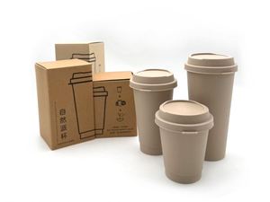 แก้วกาแฟเก็บความร้อนแบบย่อยสลายได้ รุ่นใหม่ ดีไซน์พิเศษ หรูหรา เป็นมิตรต่อสิ่งแวดล้อม ขนาด 12 ออนซ์ ทำจากเส้นใยชา ปลอดสารพิษ ปราศจากสาร BPA ปี 2025 - Product Image 6