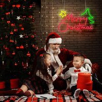 Enseigne lumineuse de Noël pour décoration murale, couleurs personnalisables, étanche IP67, utilisation publicitaire et directionnelle