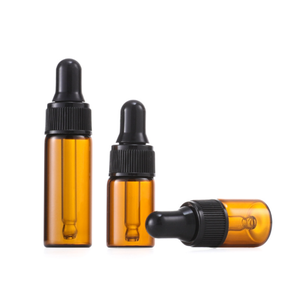 2ml 3ml 4ml 5ml hổ phách thủy tinh tinh dầu Chai nhỏ giọt nhỏ màu nâu mẫu thử dầu lọ thủy tinh với ống nhỏ giọt - Product Image 2