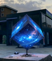 Solución de Pantalla LED Cúbica 3D para Exteriores en Centros Comerciales Modernos
