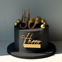 Grenzüberschreitender Stil Moderner Wiederverwendbarer Umweltfreundlicher Acryl-Buchstaben-Kuchendekorations-Set „Happy Birthday“ Kuchenaufsätze Zubehör