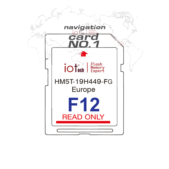 Iotech Sat Nav 64GB 2024 F12 Update Map Car GPS Navigation CID SD Card for Ford F11 F12 Kuga Sync2 Focus