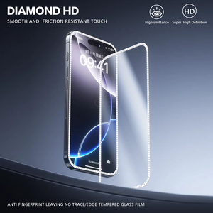 <span class=keywords><strong>Protection</strong></span> d'écran en verre trempé HD transparent de haute qualité avec effet diamant brillant pour <span class=keywords><strong>iPhone</strong></span> <span class=keywords><strong>12</strong></span>, 13, 14, 15, 16 <span class=keywords><strong>Pro</strong></span> <span class=keywords><strong>Max</strong></span> - Product Image 5