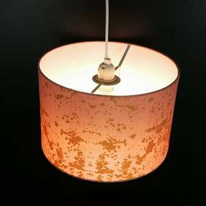 Rosa pantalla o luz de techo sombra tambor dormitorio habitación de <span class=keywords><strong>las</strong></span> niñas accesorios de hoja de oro - Product Image 2