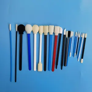 Lint Free Black Handle Pointed Factory Sponge Stick Foam Tip Cleanroom Swab Suppliers