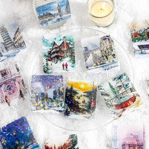 10 autocollants par paquet, incluant le son <span class=keywords><strong>de</strong></span> <span class=keywords><strong>la</strong></span> <span class=keywords><strong>neige</strong></span> qui tombe, une série <span class=keywords><strong>de</strong></span> motifs et décorations <span class=keywords><strong>de</strong></span> paysages - Product Image 1