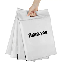 Sacs d'expédition en polyéthylène blancs avec impression, enveloppes jetables pour envoi postal