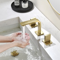Robinet de baignoire autoportant en laiton, finition or brossé noir de luxe, standard hôtelier, vente chaude