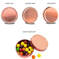 Boîtes à bougies rondes en fer blanc de luxe sans couture Conteneurs en étain de plusieurs couleurs avec bouchon à vis pour cosmétiques Bonbons Crème Party Favors