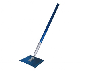 Espátula para Concreto de Grado Industrial, Herramienta de Acero Azul para Acabado de Bordes, 35 mm de Diámetro, Mango con Botón de Presión, Herramienta Cuadrada para Prensar Concreto - Product Image 1