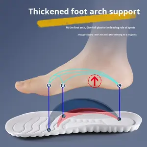 Semelles de sport 4D Cloud Technology pour chaussures <span class=keywords><strong>Semelle</strong></span> en PU Doux Respirant Coussin d'absorption des chocs Semelles orthopédiques de soins en cours d'exécution - Product Image 4