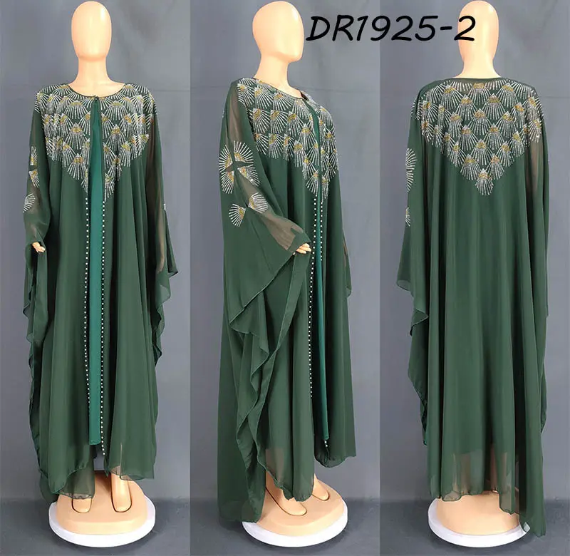 Robe en mousseline de soie, grande taille, manches mi-longues, femmes musulmanes, Abaya turc, tissu, dubaï, Kaftan, soie, coton