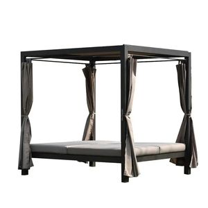 Haute qualité 2*1.6*2 moderne <span class=keywords><strong>en</strong></span> <span class=keywords><strong>plein</strong></span> air hôtel loisirs transat réglable étanche poolside-sunbed acier aluminium <span class=keywords><strong>plein</strong></span> Gazebo - Product Image 2